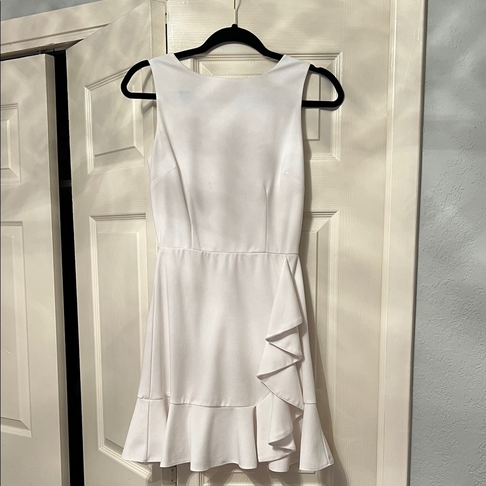 Alythea White Ruffle Mini Dress